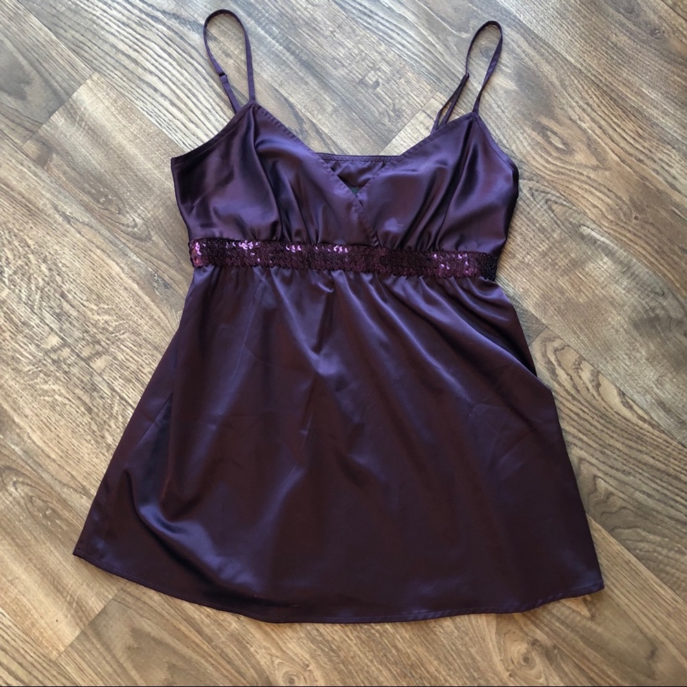 Purple Satin Express Top!!🎉🎊🛍